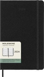 Moleskine 12 Monate Wochenkalender 2024, Large/A5, Schwarz