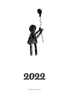 Kalender 2022 - Migräne Muräne - weiß - Luftballon