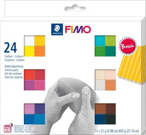 STAEDTLER Modelliermasse FIMO® soft Basic Colours 24er Set