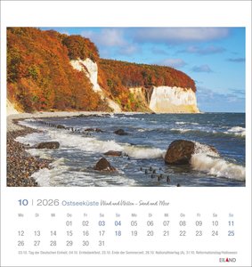 Ostseeküste Postkartenkalender 2026
