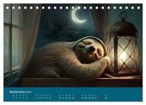 Der Kalender für echte Faultiere (Tischkalender 2024 DIN A5 quer), CALVENDO Monatskalender