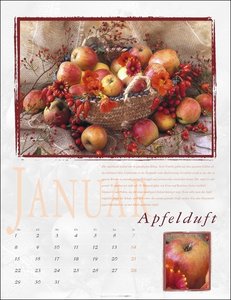Duftkalender 2024. Hochwertiger Wandkalender mit zauberhaften Blumen-, Kräuter- und Früchtearrangements und wissenswerten Inforamtionen. Besonderer Kalender 2024 mit zarten Düften. 30x39 cm.