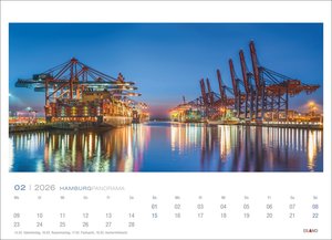 Hamburg Panorama Postkartenkalender 2026