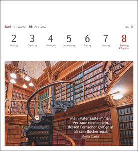 Die Welt der Bücher Postkartenkalender 2025