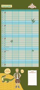 Schule der magischen Tiere Familienkalender 2025 - Wandkalender - Familienplaner mit 5 Spalten - Format 22 x 49,5 cm