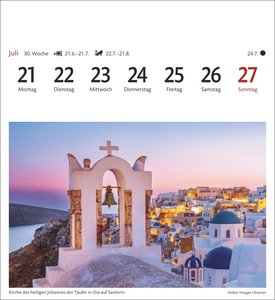 Griechische Inseln Sehnsuchtskalender 2025 - Wochenkalender mit 53 Postkarten