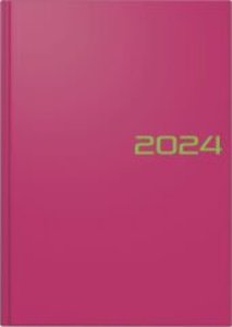 Tageskalender, Buchkalender, 2024, Modell 795, Balacron-Einband, pink