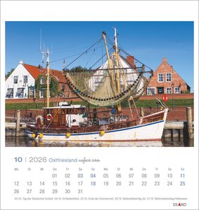 Ostfriesland Postkartenkalender 2026