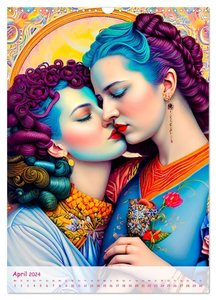 Lesbische Liebe (Wandkalender 2024 DIN A3 hoch), CALVENDO Monatskalender