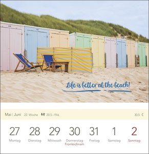 Lust aufs Meer Postkartenkalender 2024. Wochen-Tischkalender zum Aufstellen: Ein Strandspaziergang für Zuhause und zum Verschicken! Wöchentlich neue Urlaubsgefühle