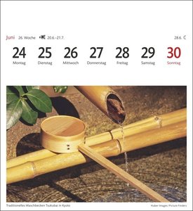 Japan Sehnsuchtskalender 2024. Fernweh in einem Foto-Kalender zum Aufstellen. Die schönsten Landschaften und Städte Japans als Postkarten in einem Tischkalender. Auch zum Aufhängen