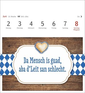 Bairische Sprüche - Do legst di nieda! Postkartenkalender 2025 - 53 deftige Sprüche auf Bairisch