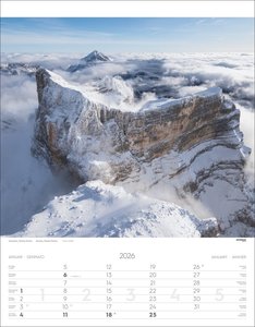 Weltnaturerbe Dolomiten Kalender 2026