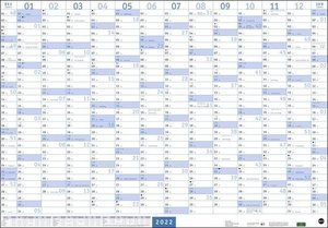 Mega-Posterplaner, blau Kalender 2022