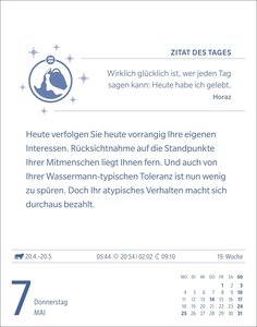 Wassermann Sternzeichenkalender 2026