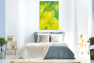Premium Textil-Leinwand 80 cm x 120 cm  hoch Bananen und Zitronen