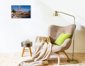Premium Textil-Leinwand 45 cm x 30 cm quer Ein Bild aus dem Kalender Tessin - Schweiz