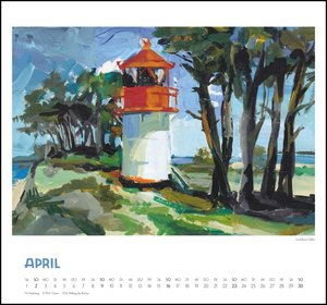 Mit Kat Menschik an der Ostsee 2023 - Kunstkalender - Spiralbindung - Format 38 x 35,5 cm