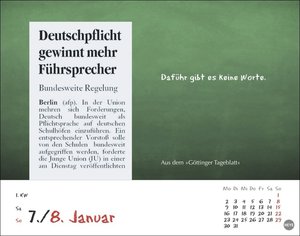 Bastian Sick Tagesabreißkalender 2023. Witziger Kalender voller Sprachverdreher und Stolperfallen der deutschen Sprache. Tischkalender für jeden Tag.