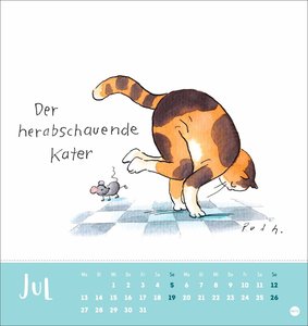 Puth Yoga für die Katz Postkartenkalender 2026