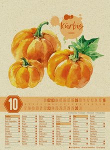 Saisonkalender - Obst & Gemüse - Graspapier-Kalender 2022