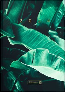 Tageskalender, Buchkalender, 2024, Tropical Palm, Modell 795, Grafik-Einband