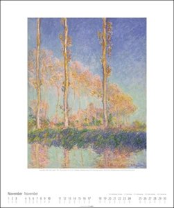 Claude Monet Kalender 2024. Kunstvoller Wandkalender mit impressionistischen Gemälden voller Farben und Licht. Großer Kunst-Kalender 2024. 46x55 cm. Hochformat