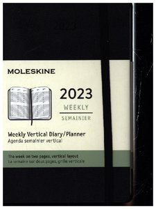 Moleskine 12 Monate Wochenkalender 2023, Pocket/A6, Schwarz