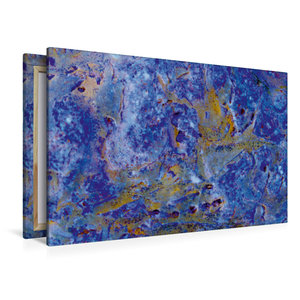 Premium Textil-Leinwand 120 cm x 80 cm quer Stones in Colour - blaue Galaxie abstrakt