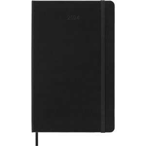 Moleskine 12 Monate Wochenkalender 2024, Large/A5, Schwarz