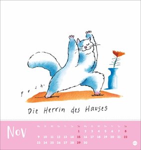 Puth Yoga für die Katz Postkartenkalender 2026