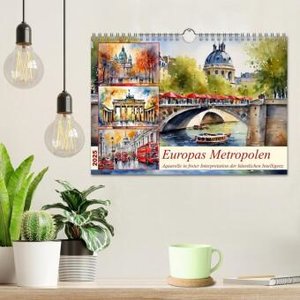Europas Metropolen (Wandkalender 2025 DIN A4 quer), CALVENDO Monatskalender