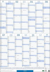 Mega-Posterplaner, blau Kalender 2022