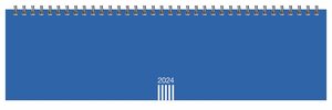 Wochenplaner quer 2024 in blau. Praktischer Tischquerkalender zum Umklappen. Zeitloser Spiral-Kalender 2024 fürs Büro. Wochenplaner für den Schreibtisch.