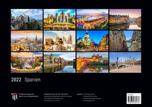 Spanien 2022 - Black Edition - Timokrates Kalender, Wandkalender, Bildkalender - DIN A3 (42 x 30 cm)