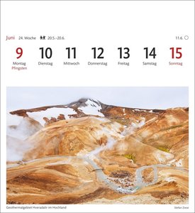 Island Sehnsuchtskalender 2025 - Wochenkalender mit 53 Postkarten