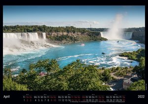 Eindrucksvolle Niagara-Fälle 2022 - Black Edition - Timokrates Kalender, Wandkalender, Bildkalender - DIN A4 (ca. 30 x 21 cm)