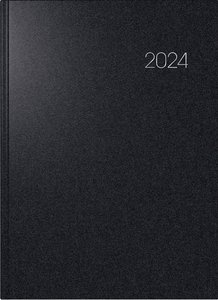 Tageskalender, Buchkalender, 2024, Modell 787, Balacron-Einband, schwarz