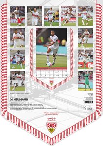VfB Stuttgart 2023 - Bannerkalender - Fan-Kalender - Fußball-Kalender - 29,7x42 - Sport