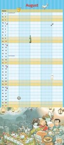 Die Kuh Lieselotte Familienkalender 2025 – Von Alexander Steffenmeier – Familienplaner mit 5 Spalten – Format 22 x 49,5 cm