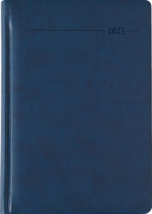 Buchkalender Tucson blau 2023 - Büro-Kalender A5 - Cheftimer - 1 Tag 1 Seite - 416 Seiten - Tucson-Einband - Alpha Edition