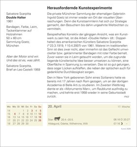 Kunst Tagesabreißkalender 2026 - Kulturkalender - Künstler, Werke, Museen