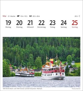 Norwegen Sehnsuchtskalender 2025 - Wochenkalender mit 53 Postkarten