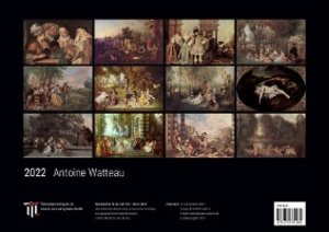 Antoine Watteau 2022 - Black Edition - Timokrates Kalender, Wandkalender, Bildkalender - DIN A3 (42 x 30 cm)
