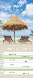 Planer Für Dich und mich 2025 - Familien-Timer 19,5x45 cm - 5 Spalten - Wand-Planer - viel Platz für Eintragungen - Familienkalender - Alpha Edition