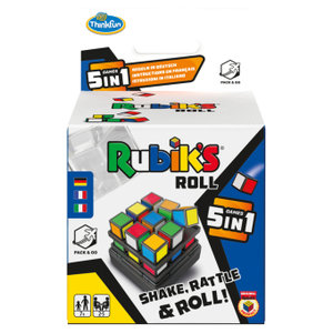 ThinkFun - 76458 - Rubik\'s Roll - Die Rubik\'s Spielesammlung für Jungen und Mädchen ab 8 Jahren in praktischer Mitnahmebox. Ein tolles Geschenk für alle Fans des original Rubik\'s Cube.