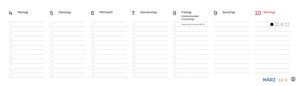 FC Bayern München Wochenquerplaner 2024. Terminkalender mit historischen Fakten und Rekorden des FC Bayern. 32,5 x 9,3 cm. Querformat