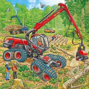 Ravensburger Kinderpuzzle - 08012 Große Maschinen - Puzzle für Kinder ab 5 Jahren, Puzzle mit 3x49 Teilen