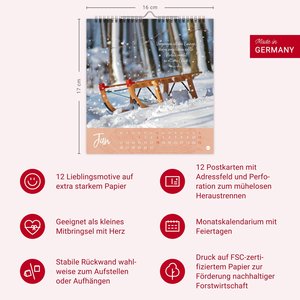 Tage voller Glück Postkartenkalender 2026