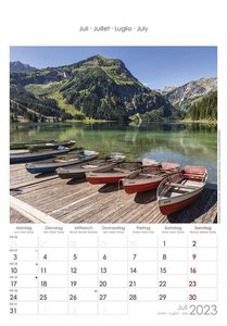 Alpen 2023 - Bild-Kalender 23,7x34 cm - The Alps - Wandkalender - mit Platz für Notizen - Alpha Edition